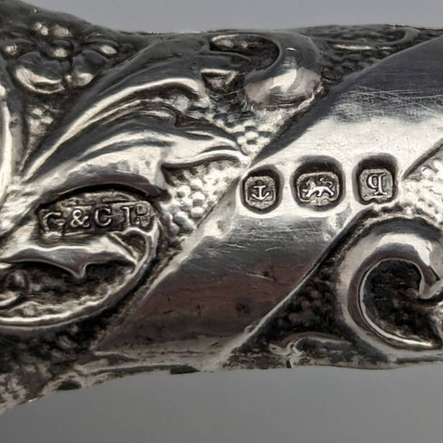 1915 British Antique Pure Silver Handle Shoehorn Shoehorn G and C Ltd